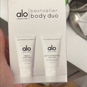 Alo travel size body wash & lotion